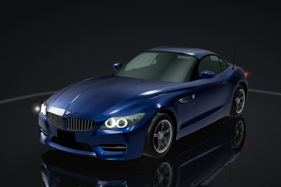 BMW Z4 E89 in 3D, front, lights off