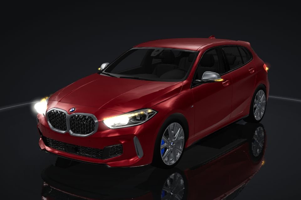 BMW 2 Series F44/F45/F46 in 3D, front, headlights flashing