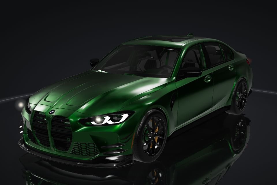 BMW 8 Series in 3D, front, lights off