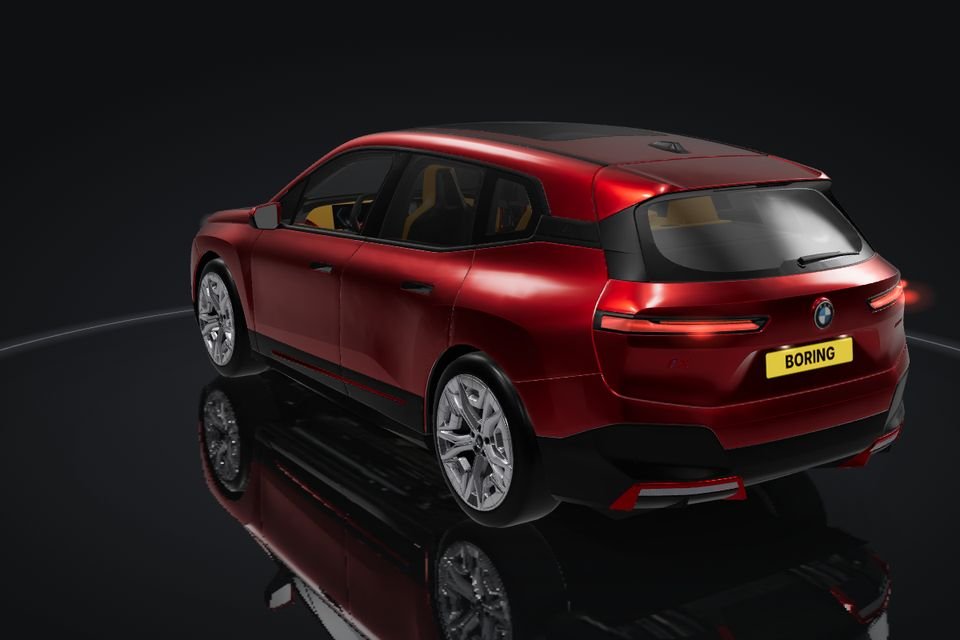 BMW iX in 3D, rear