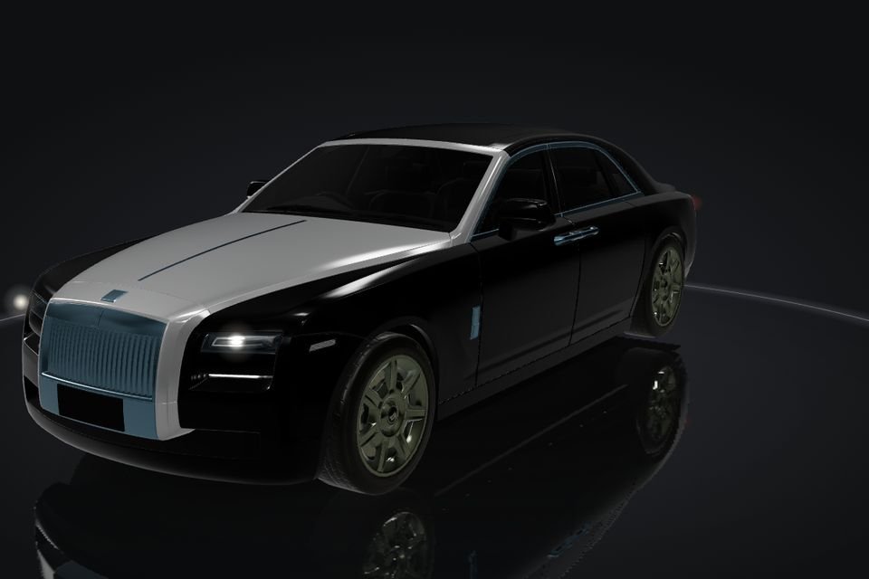 Rolls-Royce Ghost in 3D, front, lights off