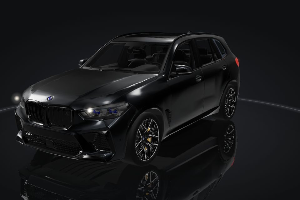 BMW i3 in 3D, front, lights off